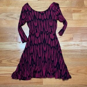 Express - Black and Pink Dress - Size Small